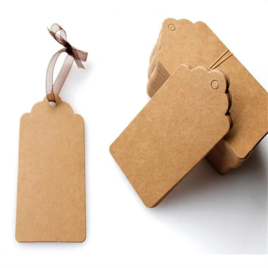 Party Decoration Wholesale Blank Price Tag Kraft Paper Gift Tag DIY Label