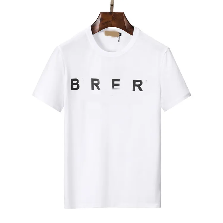 designerskie koszule męskie Tarcze premium bawełniane marka drukowania bawełny swobodnie na bluzie dla mężczyzn rozmiar s-2xl 2 kolory biały krótki rękaw