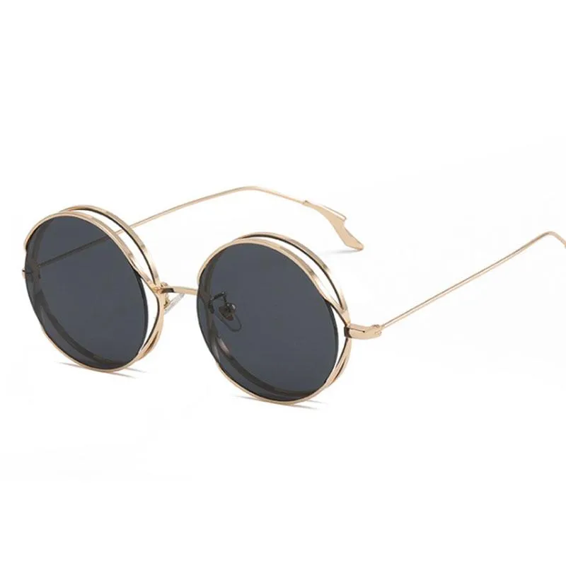 Sonnenbrille Retro Round Markengradient Lens Mode Männer Frauen Schatten UV400 Vintage Brille 50875sunglasses
