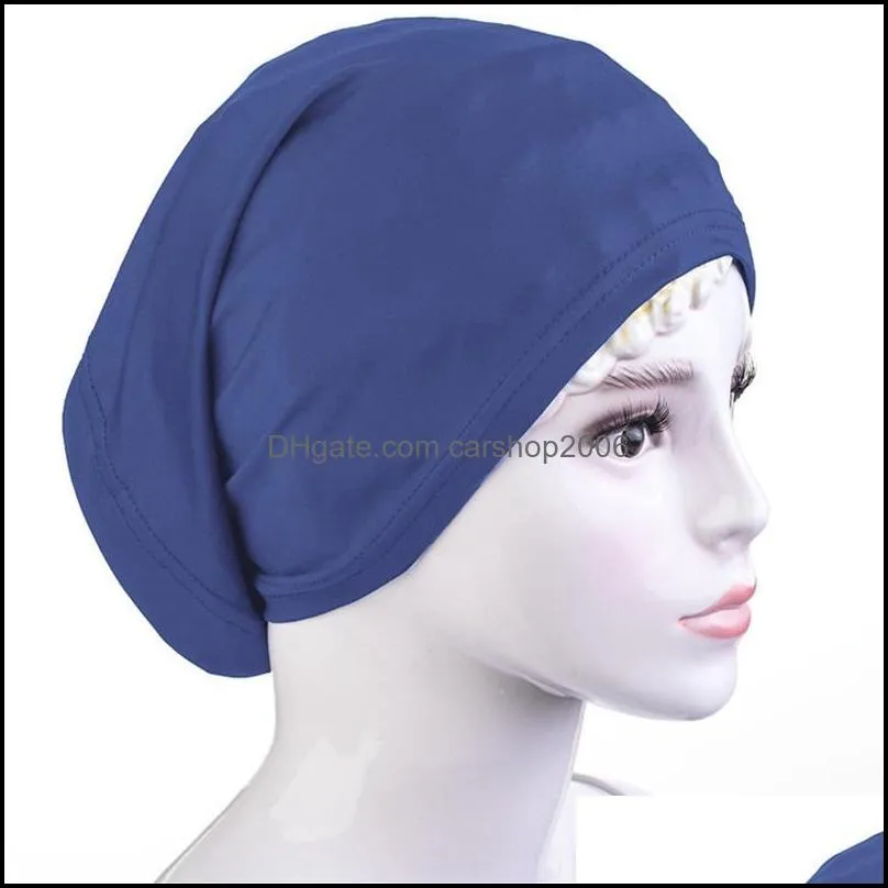 muslim women head scarf cotton underscarf stretch hijab cover headwrap underscarf cap shawl islam scarf inner headband bonnet