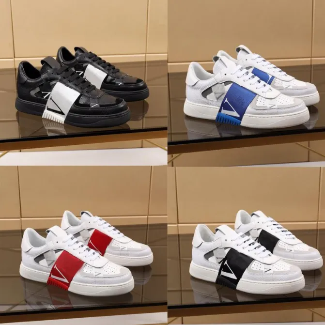 2023 Designer Shoes Splicing Trendy Sneakers Punk Low Men Women Genuine Leather Flat Print White Black Chaussures Sport Skateboarding Casual trainers