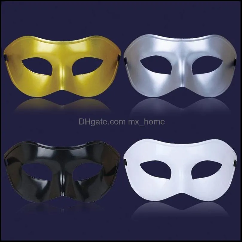 DHL Free Venetian masquerade masks for Halloween masquerade balls Mardi Gras Prom Dancing Party half eye gold silver Masks for men and