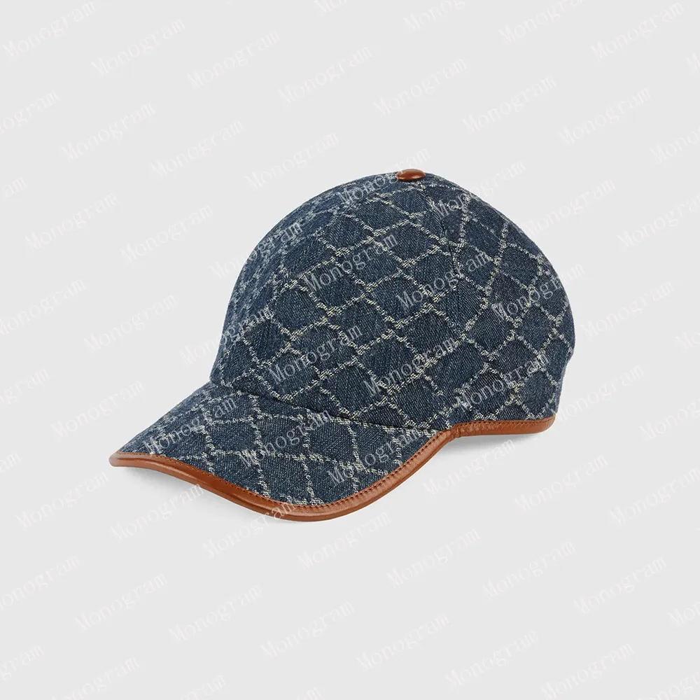 2024 Designer Baseball Cap Hats Bege Canvas Men Letra feminina Denim Hat Casquette 200035 8 cores com caixa #GBH-01