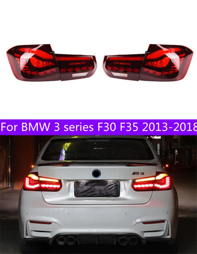 Lampada da coda per auto per BMW Serie 3 F35 m3 320i 330i 340i M4 M4 GTS Tipo Taillights Lampada posteriore Lampada posteriore LED Segnale Luci del segnale 13-18