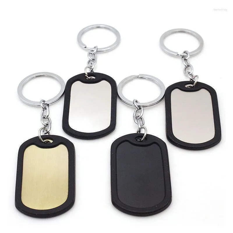 Keychains Retro Keychain Military Dog Tag Pendant Key Chain Fashion For Women Men Car Keyring Bag Charm Llavero Jewelry Accessories Gift Fre