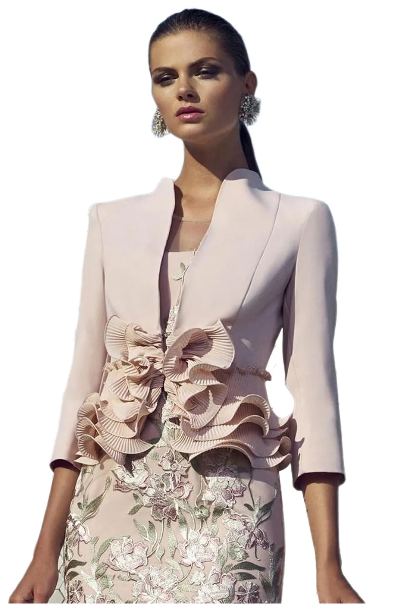 Robe Formelle 2 Pièces Rose Clair Avec Veste - Taille S, Occasion, Provenance Japon