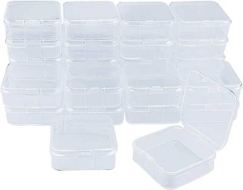 Clear Small Plastic Container Mini Transparent Storage Box Plastics Beads Storage Containers