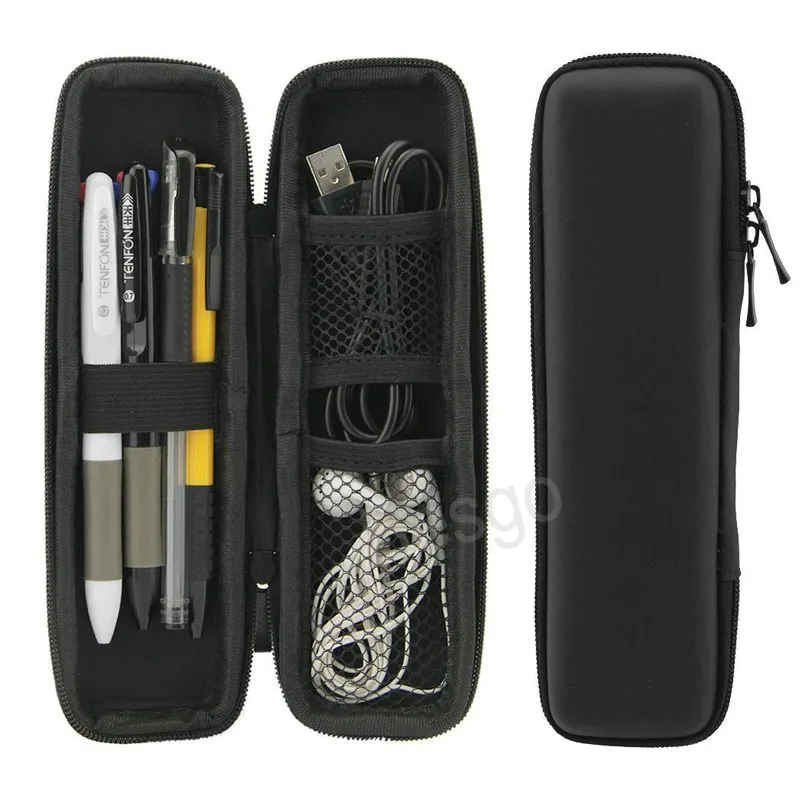 TYJ Black Pen Box Portable Multi Function Pencil Case And Earphone ...