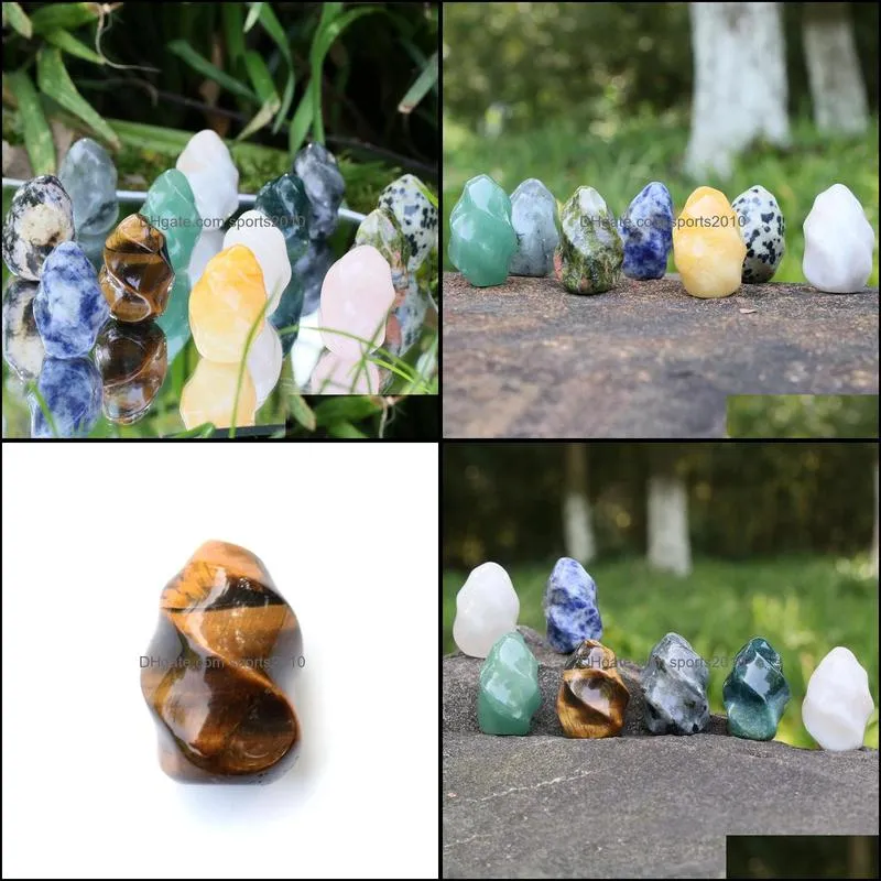 natural crystal stone torch statue carving rose quartz handmade crafts mini figurine reiki crystal gem gift home ornaments 20x30mm sports2010