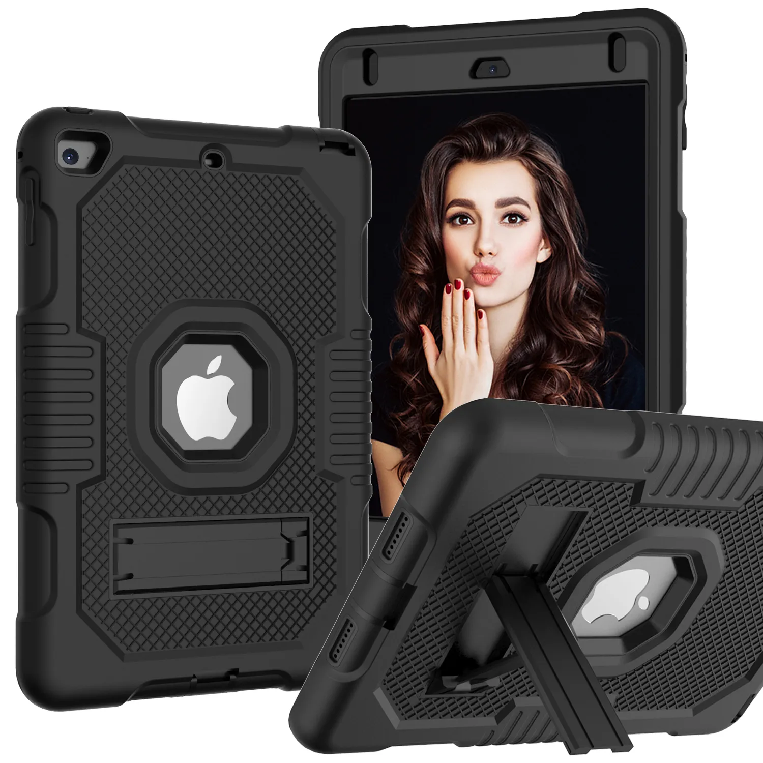 قضية ثقيلة لجهاز iPad Mini 4/5 7.9 بوصة هجين الوعرة هجين Kickstand Cover Cover Defender Defender (B2)