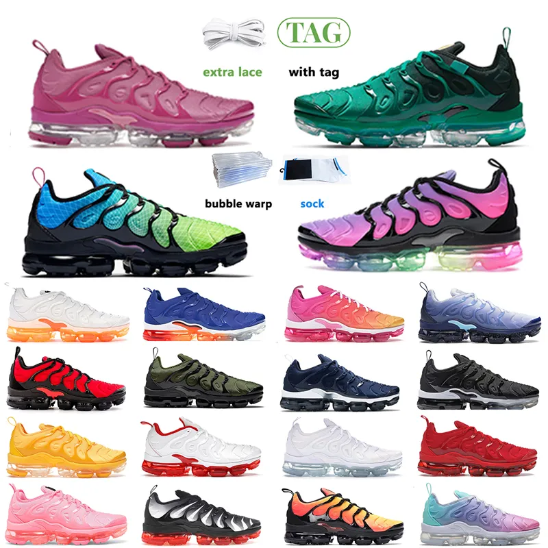 2022 tn running shoes man and woman Triple Black Hyper Blue Bubblegum Lemon Lime Shark Fireberry Psychic Pink Metallic Gold USA