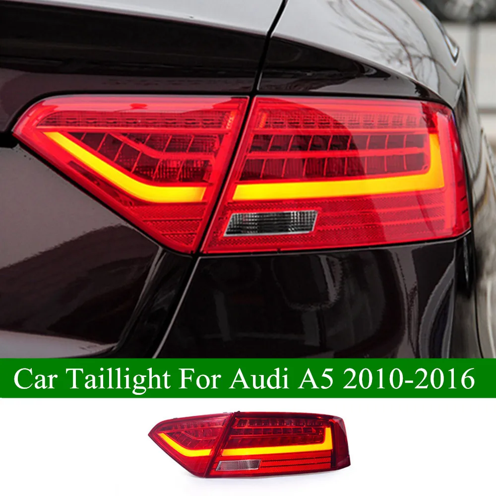 Audi A5 2010-2016 DRL 브레이크 + 리버스 + 안개 Taillight Assembly Auto Accessories 용 자동차 후면 러닝 테일 라이트