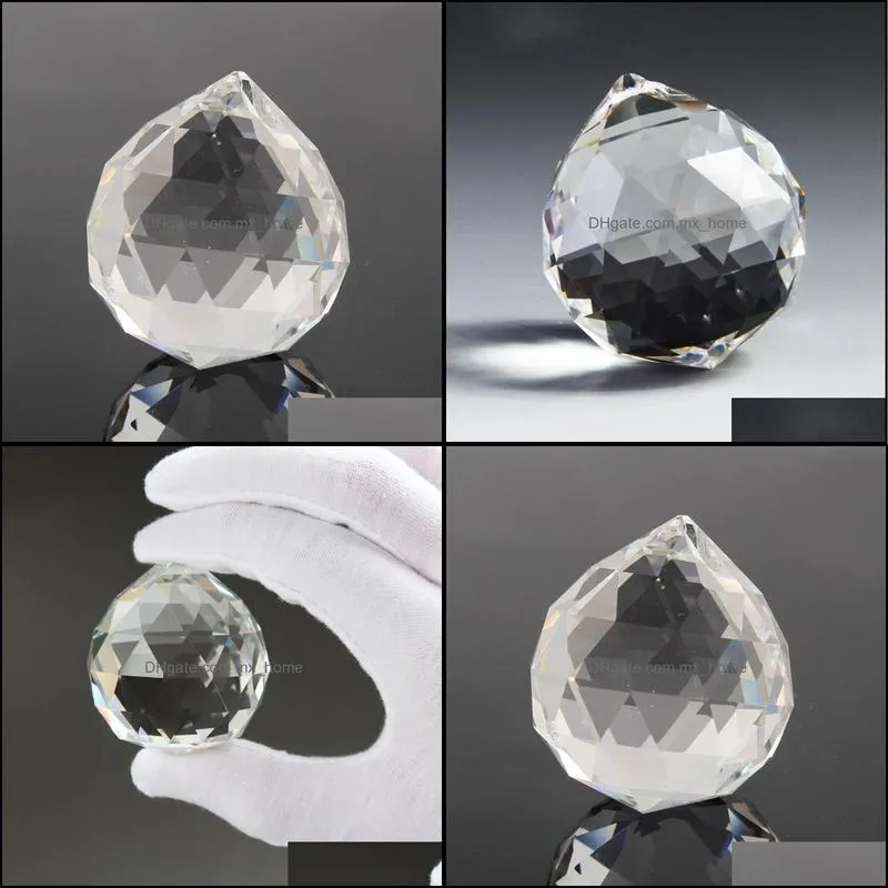 30mm Clear Crystal Balls Chandelier Ball Crystal Prism Transparent Faceted Balls