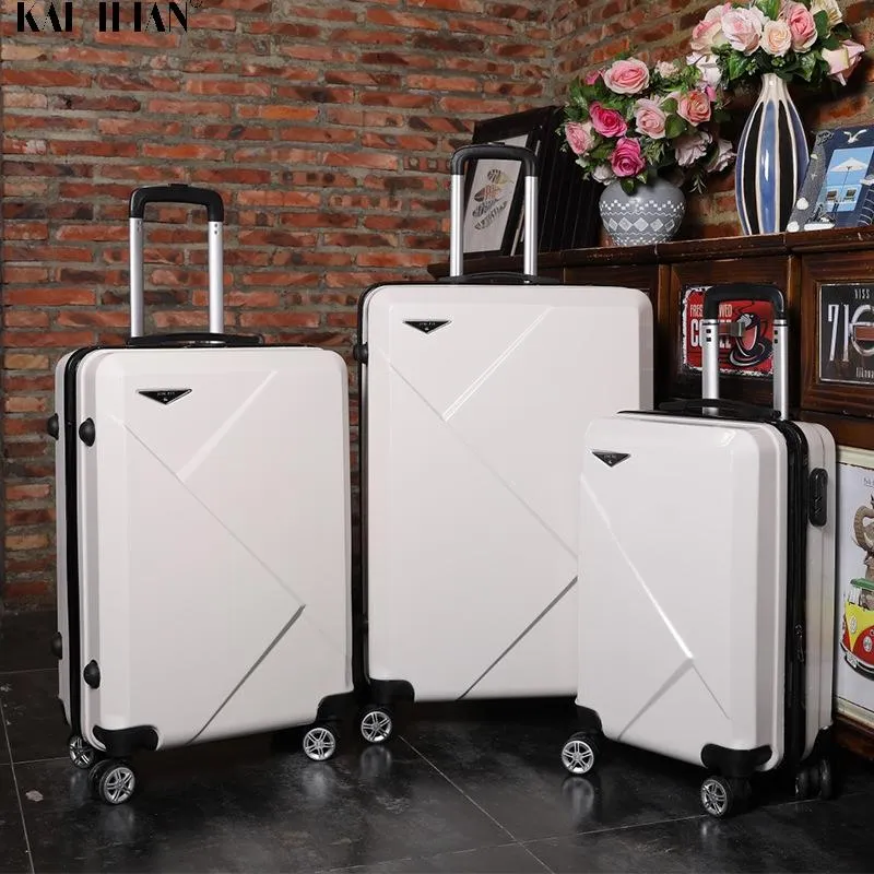 Malas 20''24 28 polegadas Rolling Bagagem Mala de viagem sobre rodas 20'' Carry Cabin Trolley Bag ABS PC Fashion286Q