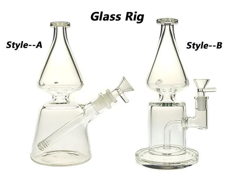 Glazen Waterpijp Rig/Bubbler voor roken bong 8.5 inch Hoogte en twee type met 14mm vrouwelijke en kom 520g gewicht BU060A/B