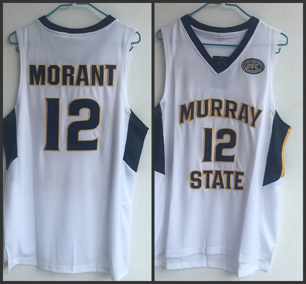 كرة السلة رجال Murray State Racers #12 Ja Morant 2018-19 لعبة كرة السلة Jersey