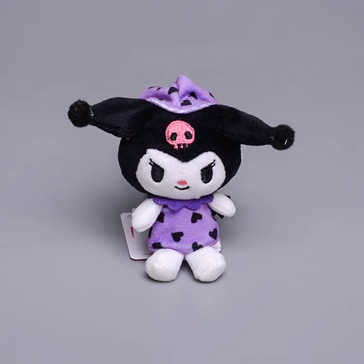2022 Animali di peluche Sei tipi di giocattoli di peluche del fumetto all ingrosso Bellissimi portachiavi Kuromi da 10 cm