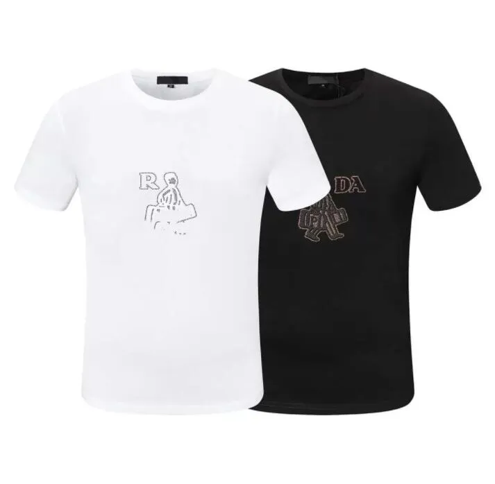 1Luxury Designer T-shirts Klänningskjorta Sommar Män och Kvinnor med monogrammed Casual Toppkvalitet Fashion Streetwear Flera färger 100% Bomull M-3XL # 0969