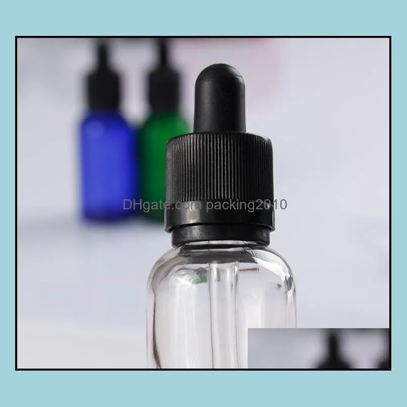 electronic cigarettes liquid oil bottles with theftproof cap glass sharp tube dropper 20ml capacity  oil perfume bottles