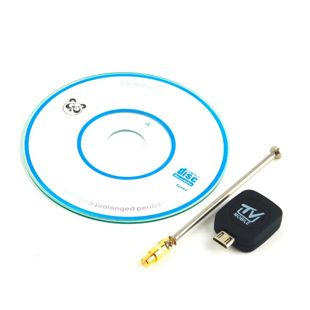 1 PC Mini TV Stick Micro USB DVB-T Digital Mobile TV Tuner Antenne Antenas Antenas dla Androida 4.1-5.0 EPG obsługujące odbieranie HDTV