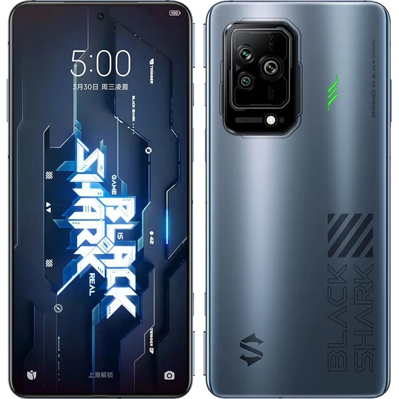 Оригинальный Xiaomi Black Shark 5 5G Mobile Phone Gaming 12 ГБ оперативной памяти 128 ГБ 256 ГБ ПЗУ Snapdragon 870 Android 6,67 "E4 Полный экран 64,0MP NFC Face Id Fingerprint Смарт -мобильный телефон