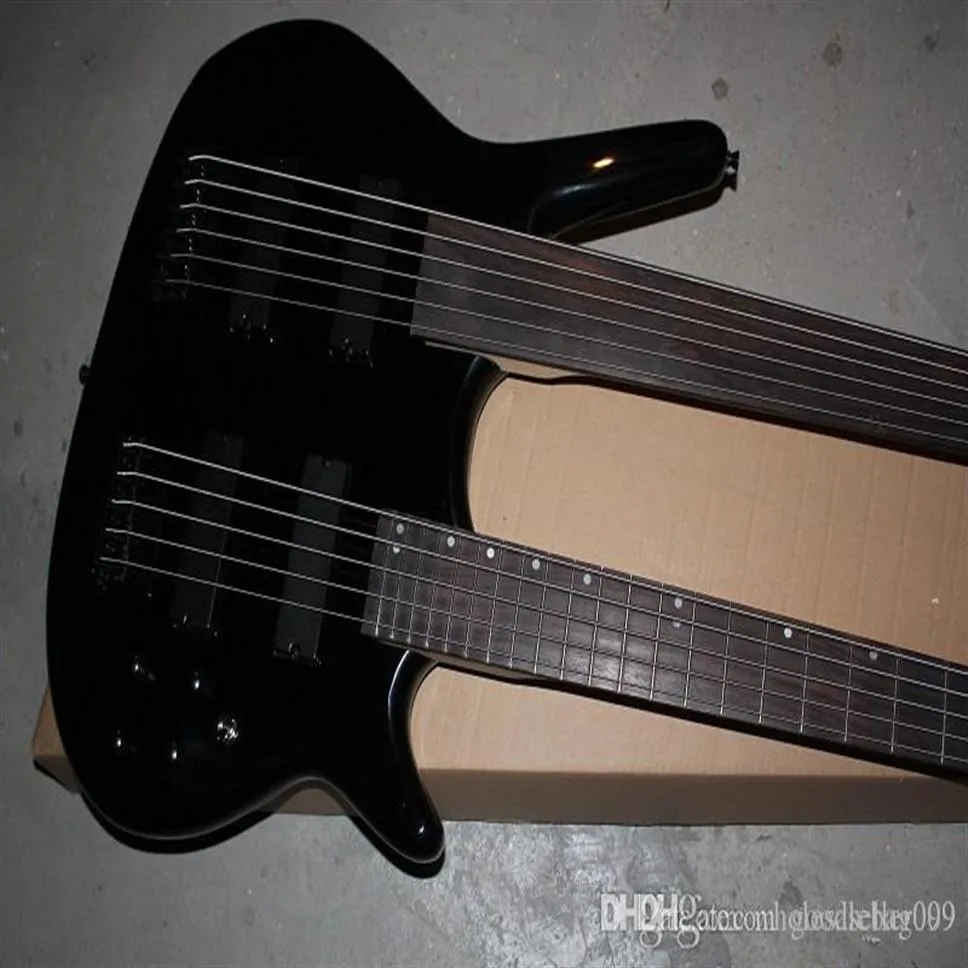 Guitarra de pescoço duplo personalizado 5 String e 6 String Bass Bass Electric Guitar247L