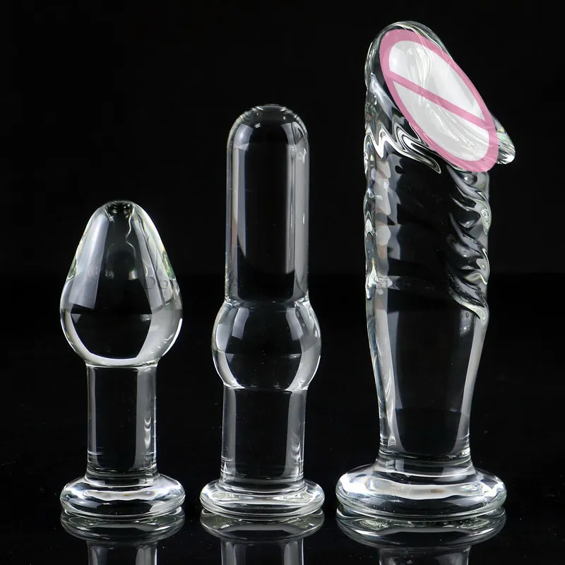 Énorme vitre anal en verre anal Toys sexy pour femme lesbienne G Spot Sicrt Big Ball Gay Dildo Anus Stimulation de la prostate Butt