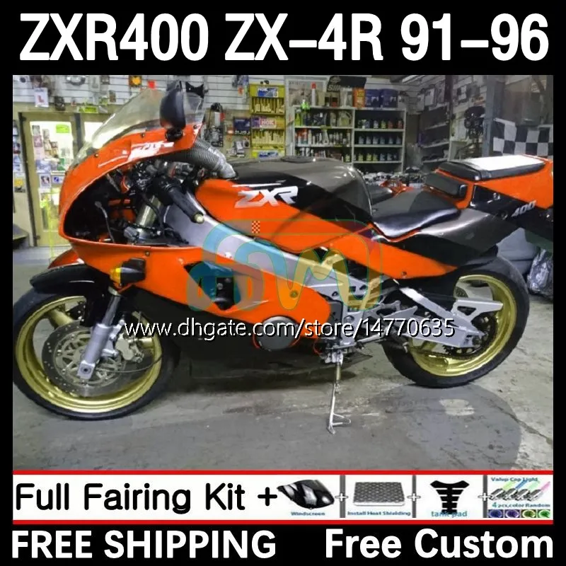 Carrocimento para kawasaki ninja zxr 400 cc zx4r zxr400 zx-4r 91 92 93 94 95 96 12dh.188 ZX 4R ZXR-400 1991 1992 1993 1994 1995 1996 400cc 91-96 oem Faoking Kit Blk