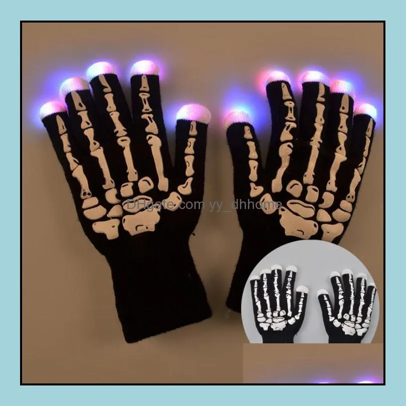 Other Event Party Supplies Festive Home Garden Favor Cotton Nylon Led Flashing Glove Dhs53