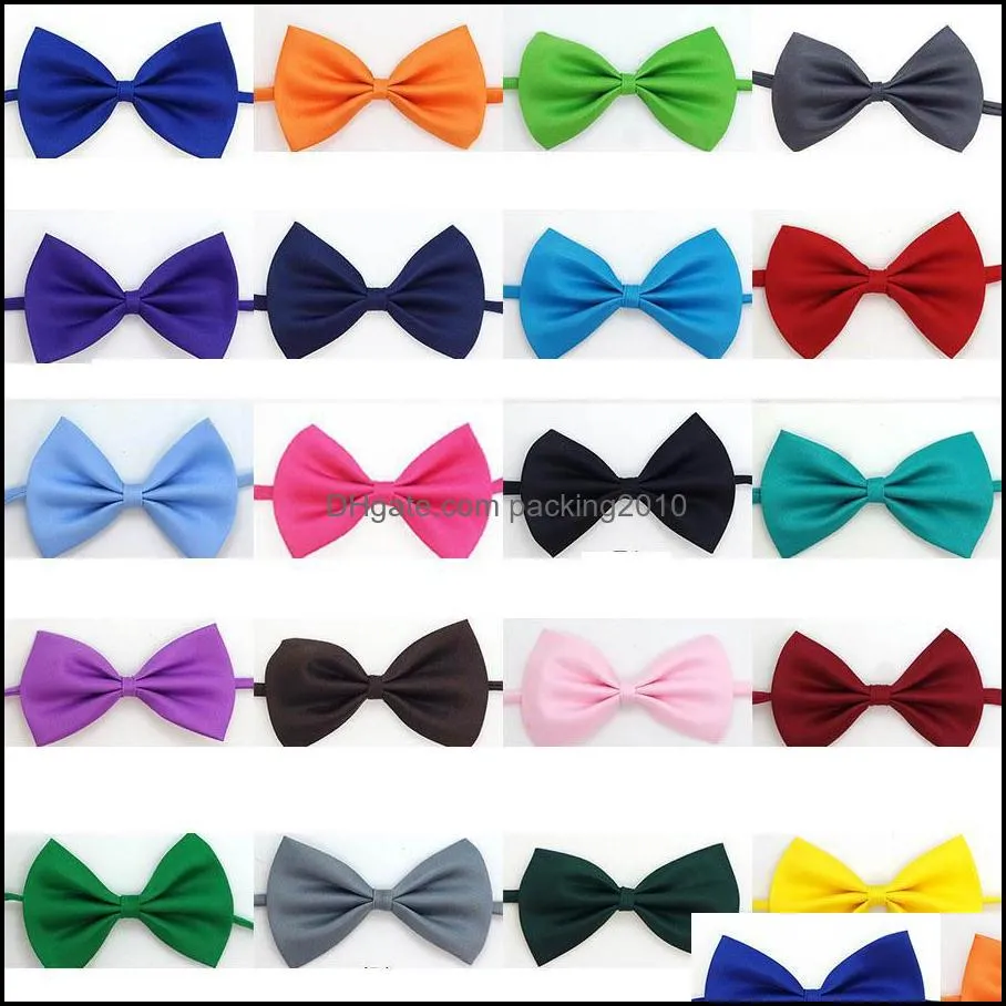 High quality adjustable pet dog apparel bow tie necklace accessories collar puppies bright colors multicolor DHL fast
