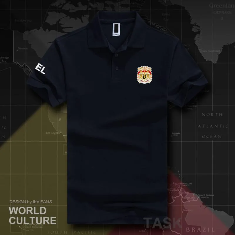 Polos Polos Kingdom of Belgium Bel Shirts Men Białe marki z krótkim rękawem wydrukowane na country 2022 Cotton Nation Emblem Modne mody