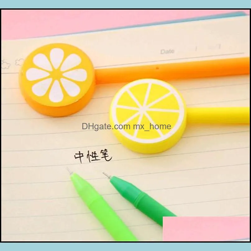 creative cartoon gel pen lemon fruit ballpoint pens lemonfruitballpointpen fruitshape ballpointpens wq739-wll