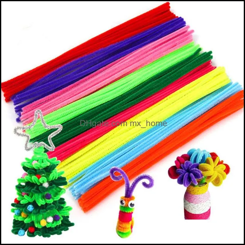 30Cm Kids Plush Educational Colorf Pipe Cleaner Toys Glitter Chenille Stems Handmade Diy Craft Supplies Drop Delivery 2021 Tools Arts Craft
