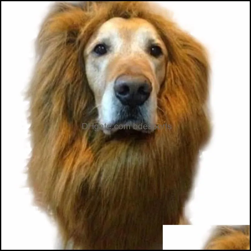 Andra hundförsörjningar husdjur hem trädgårdskläder halloween fancy klä upp lejon man peruk dräkt för stora hundar katt droppleverans 2021 6puny