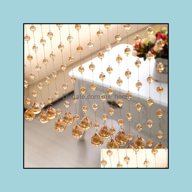 20 Pcs 6 Color Wedding Party Home Decorations Crystal Arylic Glass Beads Rope Curtain Hanging on Screen1 Meter Beads