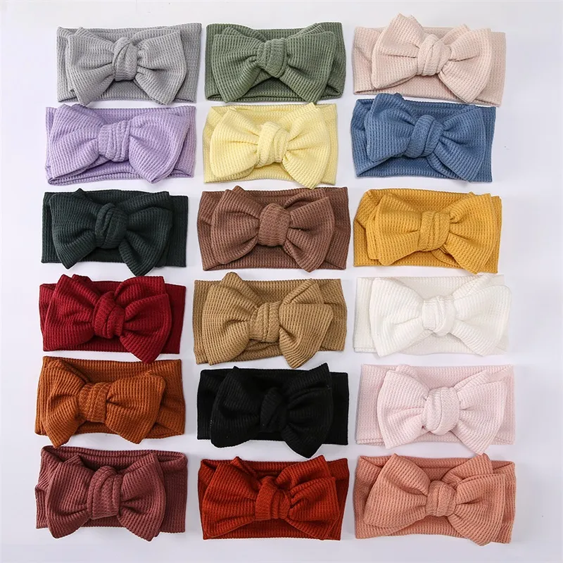 아기 헤드 밴드 여자 헤어 액세서리 아이를위한 헤드웨어 활 아이를위한 bowknot turban elastic headwrap 987 e3