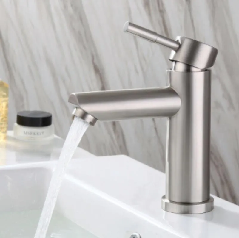 Kitchen Faucets 304 Stainless Steel Basin Faucet Bathroom Hand Wash And Cold Water Tap