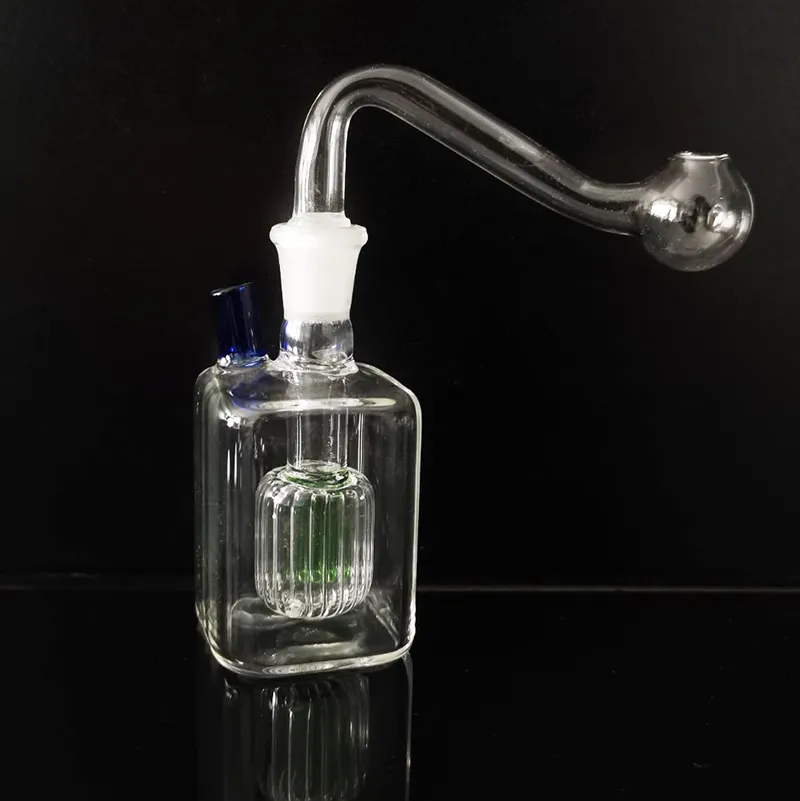 Glass Bong Dab Rig Hookahs Mini Small Square Fumar Pipa Smoke Shisha