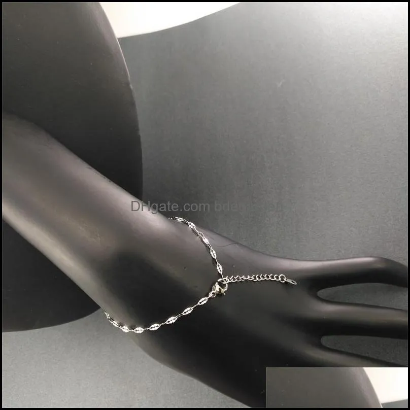 link chain elegant women lady girls bracelet ankle 19cm-28cm gift jewelry never fade b200link