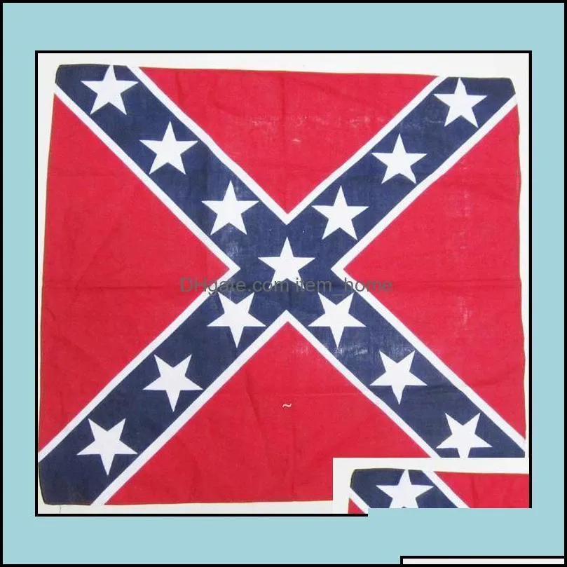 Party Favor Event & Supplies Festive Home Garden 55 *55Cm Confederate Rebel Flag Bandanas Flags Print Bandana For Adt Headbands Two Sides