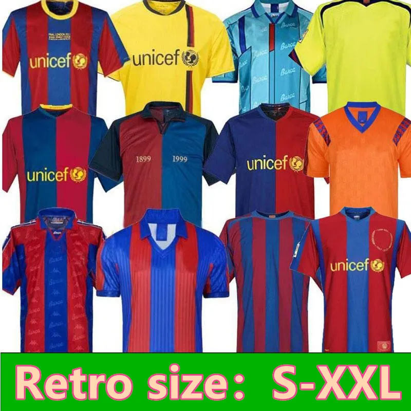 Koszulka piłkarska Barcelona Retro 96 97 03 04 05 06 07 08 09 10 11 14 15 ronaldo XAVI RONALDINHO RIVALDO GUARDIOLA PUYOL Finały Iniesty maillot de foot 1899 1999 DAVID VILLA