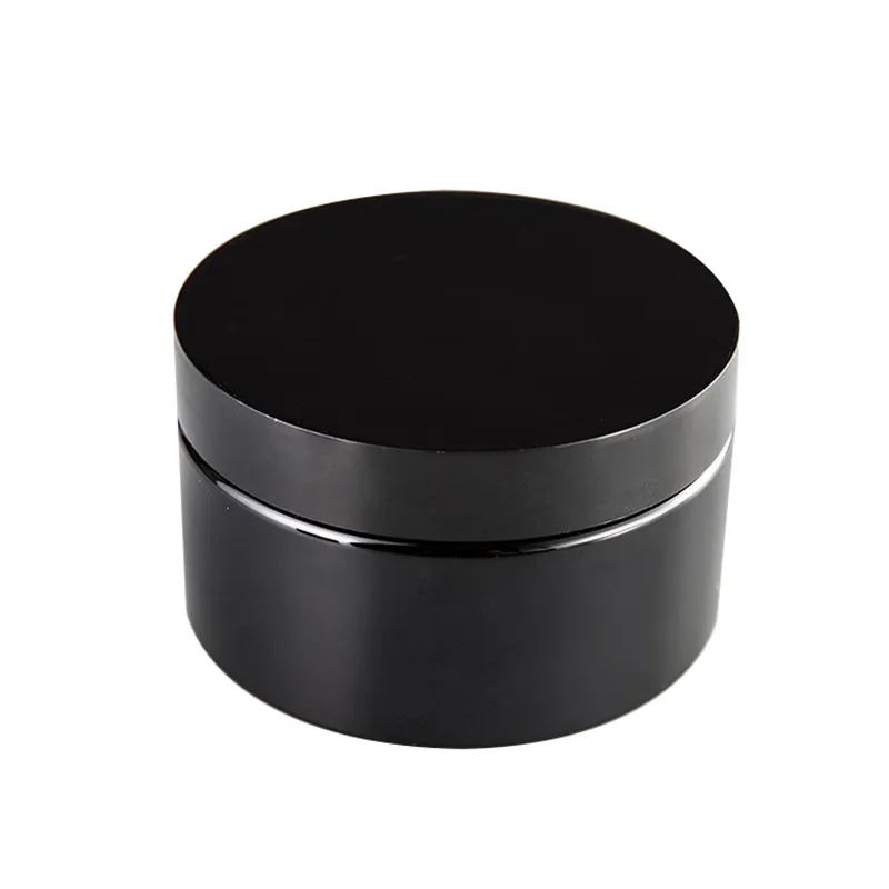 12pcs 300g 400g 500g Black Empty Cosmetic Cream Bottles Black PET Jar Container For Packaging
