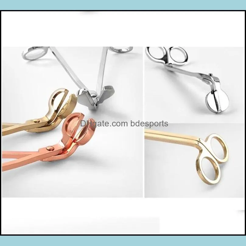 4styles 18*6cm Candle Wick Trimmer Stainless Steel Oil Lamp Trim scissor tijera tesoura Cutter Snuffer Tool Hook Clipper 17cm 418 V2