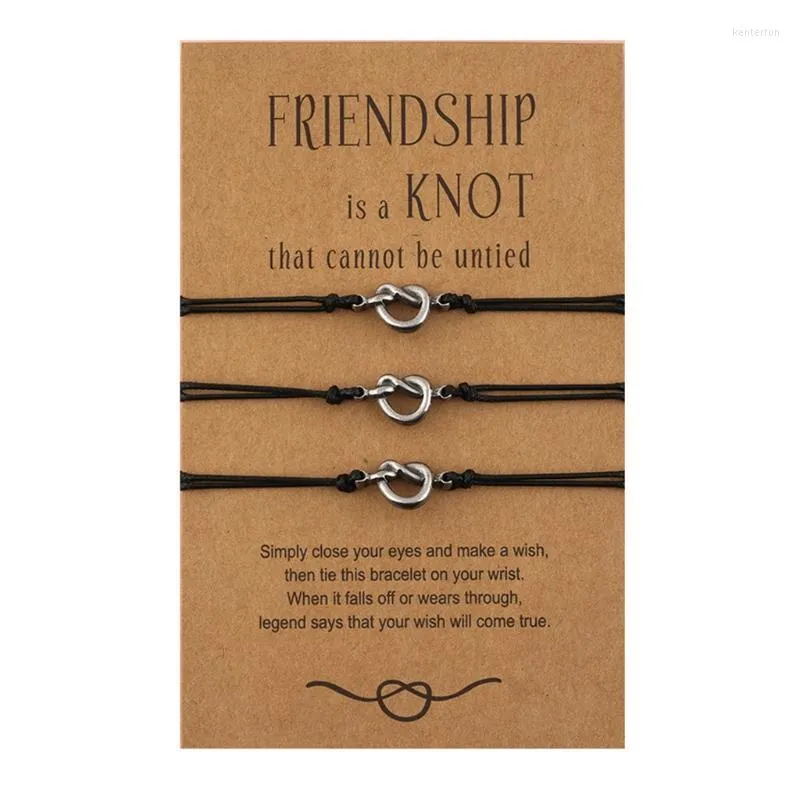 Chaîne à maillons Bracelets de cartes d'amitié Bracelet de relation à distance Cadeau d'anniversaire de mariage de Noël pour amis Couple Soeurs Famille Kent22