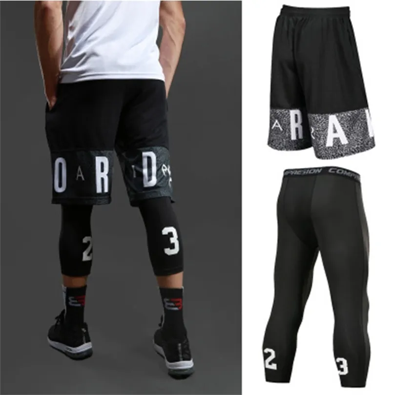 Mens Sports Shorts Gym Gym Quickdry Workout Compression Board Shorts para Male Basketball Soccer Exercício Running Fitness Tights 220526