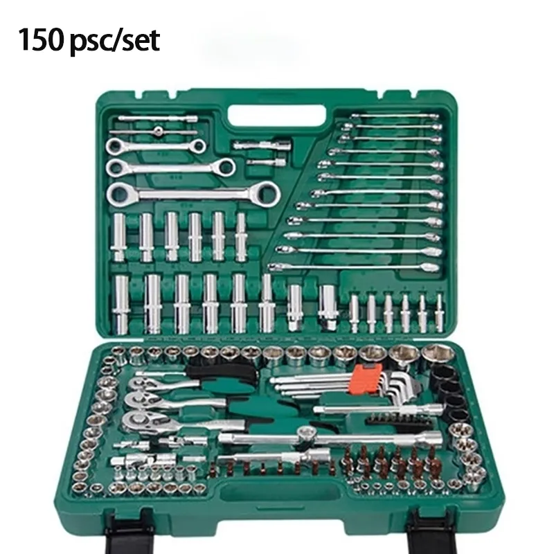 Kit de ferramentas para reparo de carro de 14 polegadas conjunto de combinação de catraca chave soquete Y200321