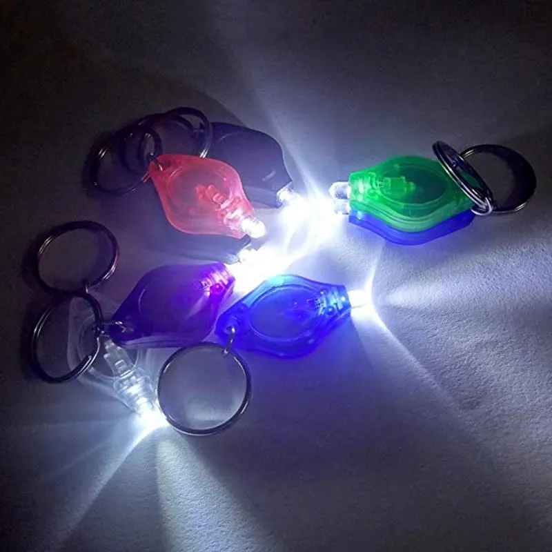 Mini UV LED Keychain keychain flashlight - White/Purple