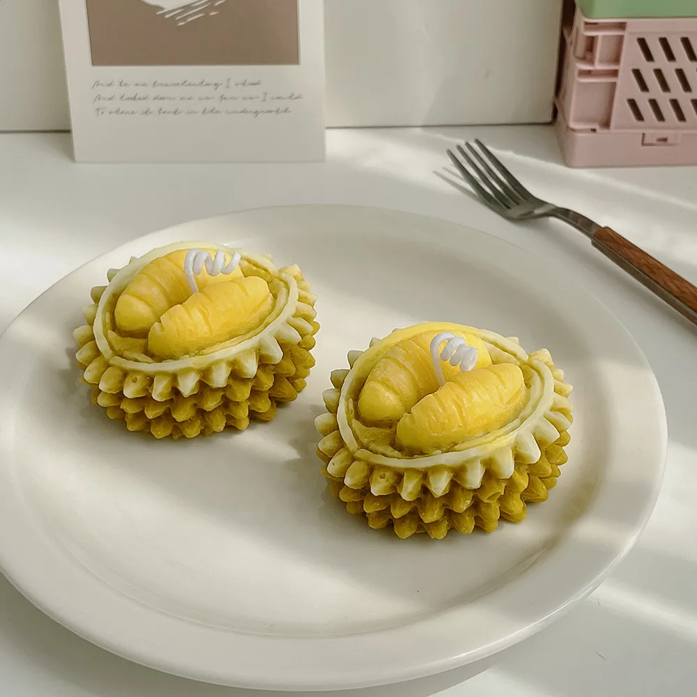 Kreative Kindergeburtstag Kerze Durian Duft Kerze Desktop Dekoration Ornamente Home Dekoration Früchte Aroma Kerzen