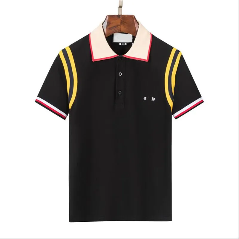 Polos pour hommes 2022 Chemise d'été Marque Vêtements Coton Manches courtes Business Casual Rayé Designer Homme Camisa Respirant # 909
