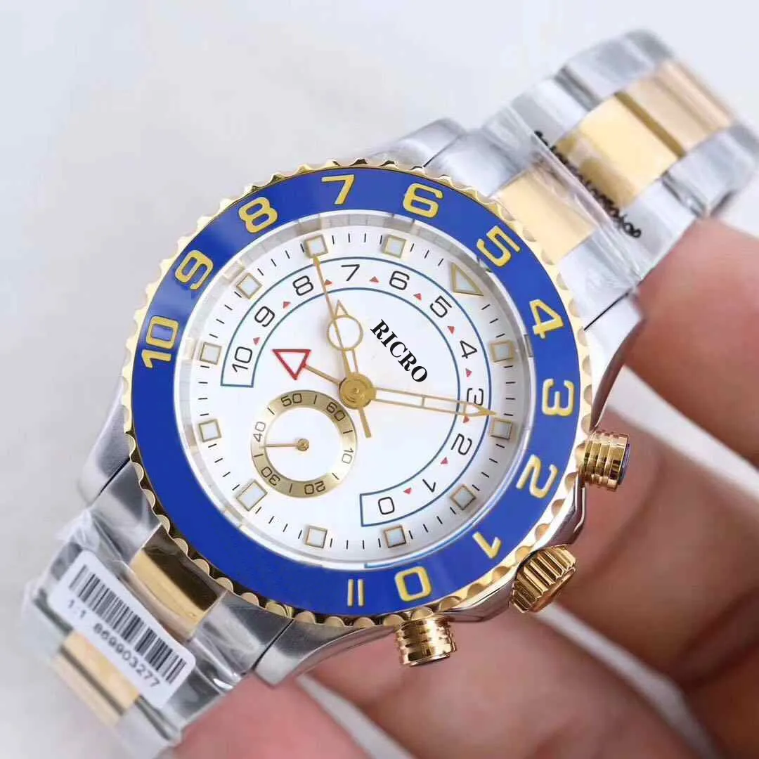 Designer Men's Mechanical Watch Ceramic Ring 44mm316 Rostfritt stål Leisure Sportserie Automatisk rörelse Fällbar säkerhetspänne